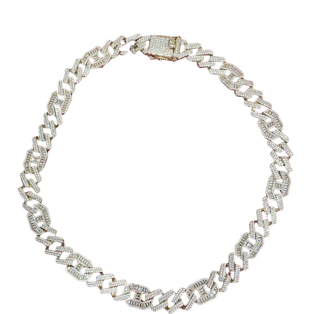 14k Gold Plated 14mm Miami Cuban Link Chains Necklace Iced Out
